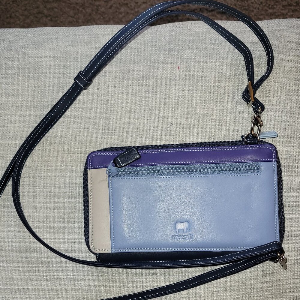 My Walit with crossbody strap. card holders, pen, colorful, phone holder, pocket